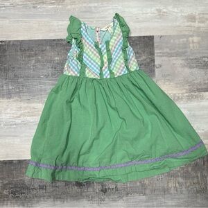 Matilda Jane Green and Purple Plaid Kids Dress